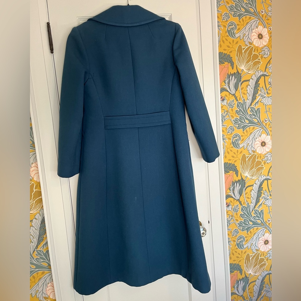 Vintage wool winter coat with removable fur collar - Picture 2 of 8